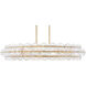 Rene 10 Light 60 inch Distressed Brass Chandelier Ceiling Light