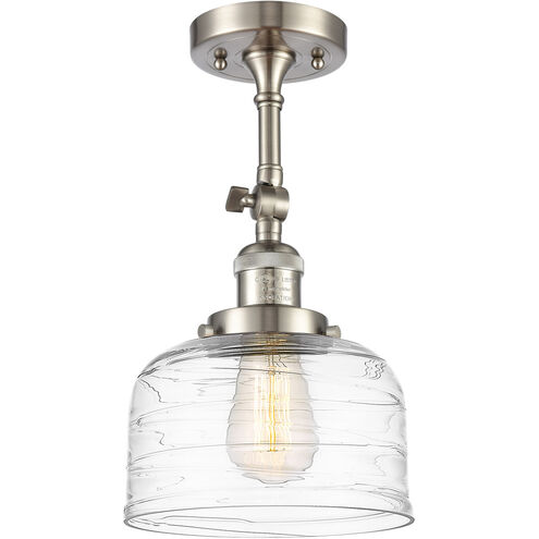 Franklin Restoration Bell 1 Light 8 inch Brushed Satin Nickel Semi-Flush Mount Ceiling Light