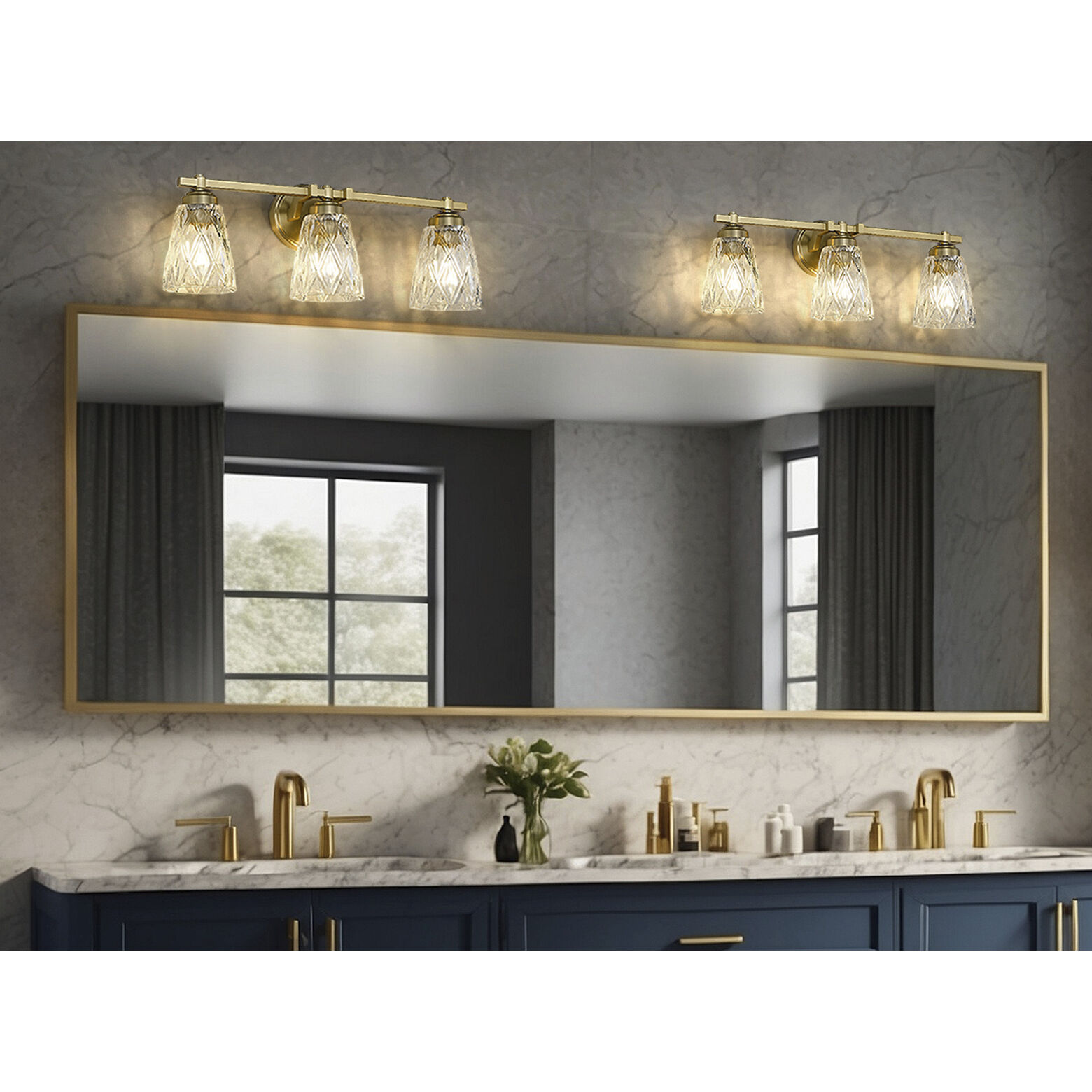 Andree Vanity Wall Light in Modern Gold
