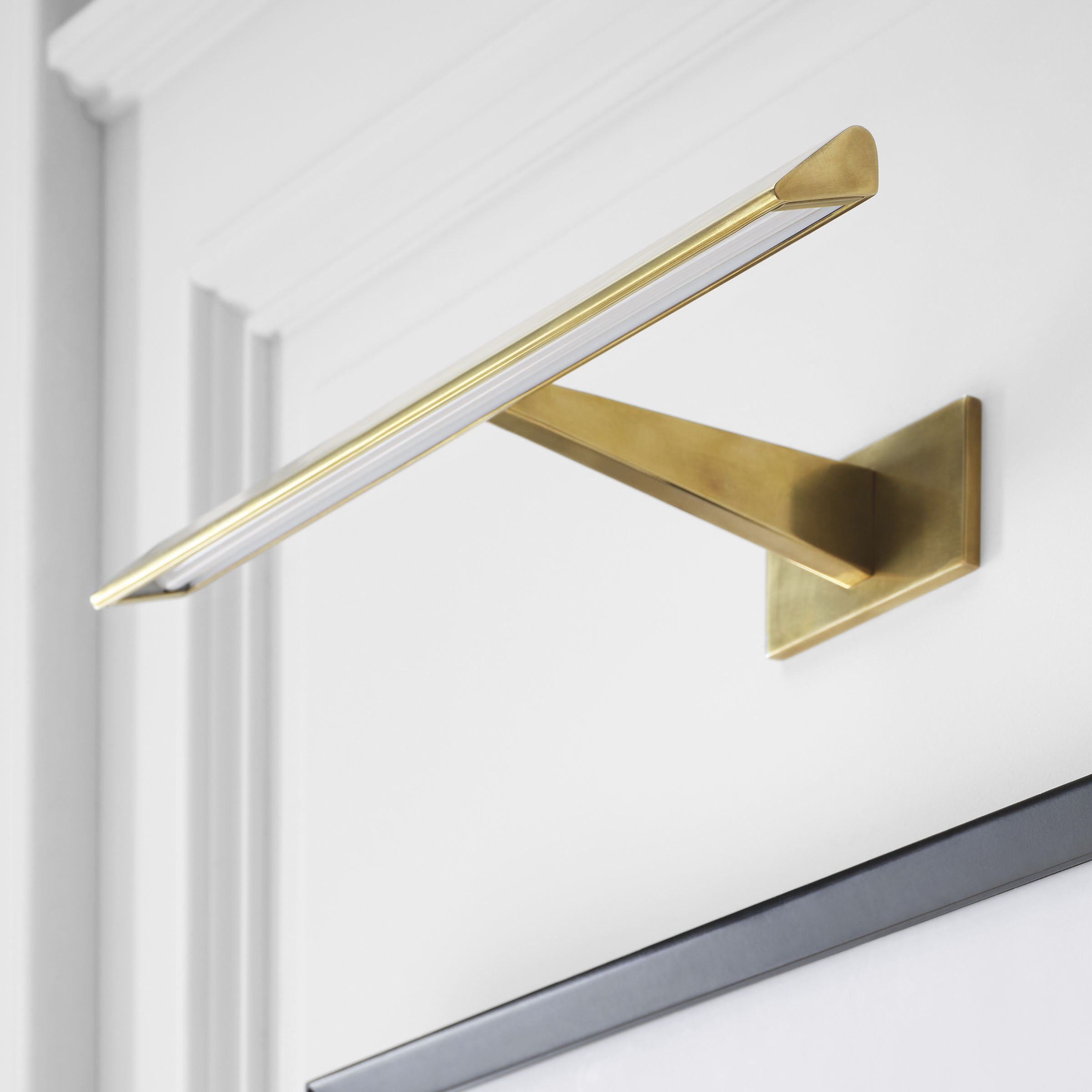 Ian K. Fowler Petrel 15 watt 18 inch Hand-Rubbed Antique Brass Picture Light Wall Light