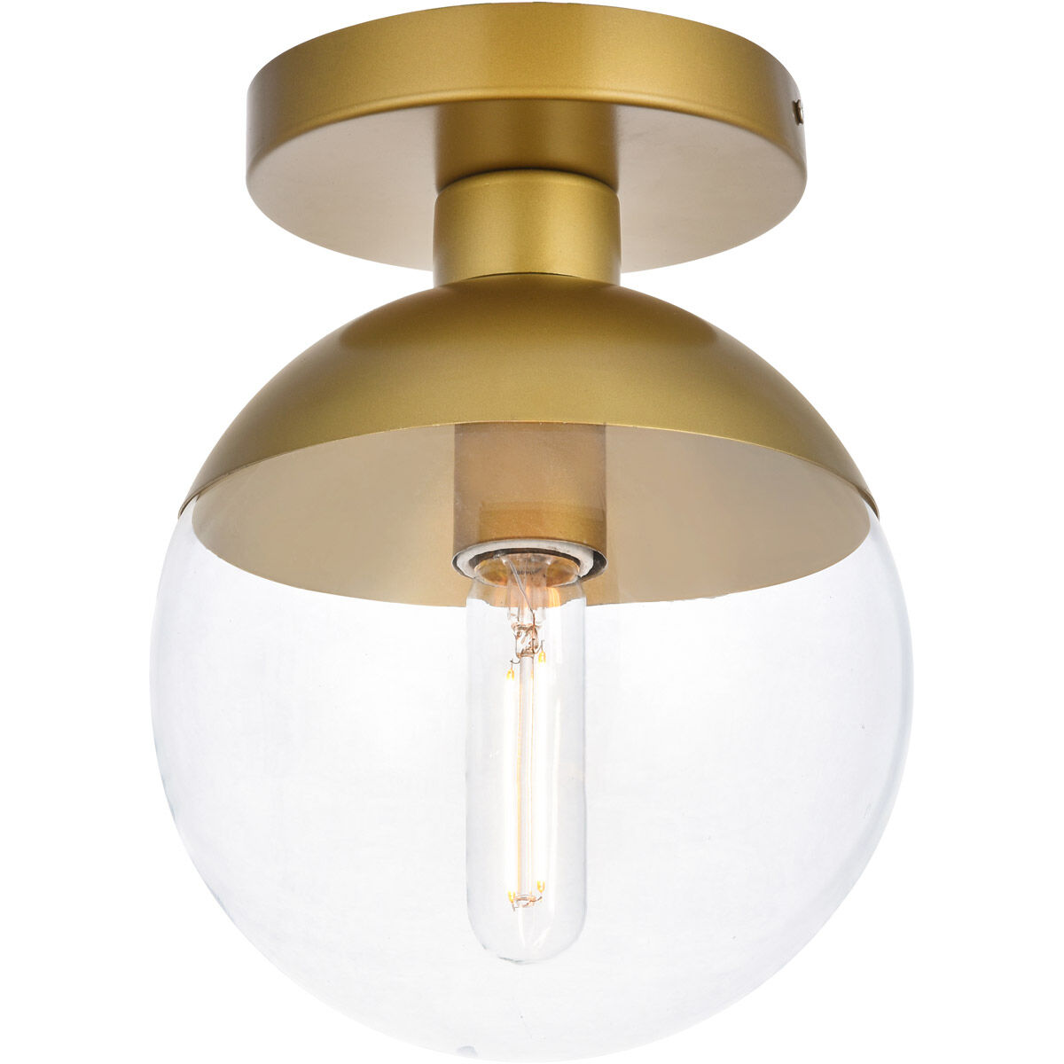 Oyster Bay 1 Light 8 inch Brass Flush Mount Ceiling Light