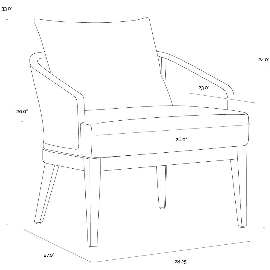 Capri Drift Brown / Palazzo Cream Outdoor Lounge Chair