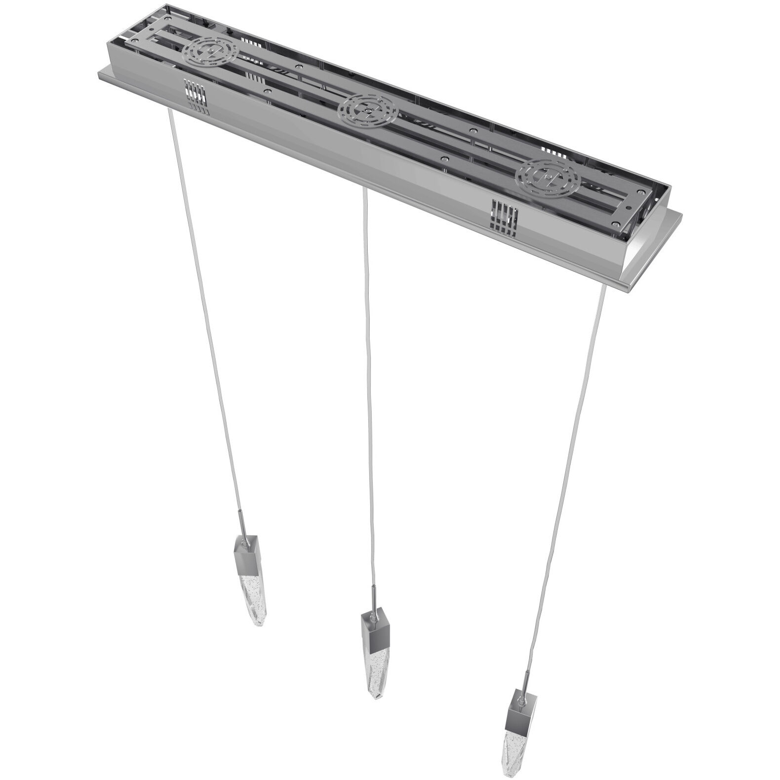 Aspen LED 7 inch Polished Chrome Multi Port Pendant Ceiling Light in Bubbled