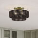 Acordia 3 Light 15 inch Antique Brass Semi Flush Mount Ceiling Light, Large