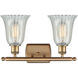Ballston Hanover LED 16 inch Brushed Brass Bath Vanity Light Wall Light in Mouchette Glass, Ballston