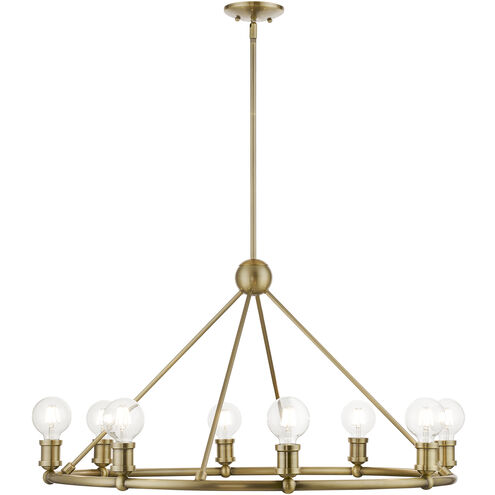 Lansdale 8 Light 34 inch Antique Brass Chandelier Ceiling Light