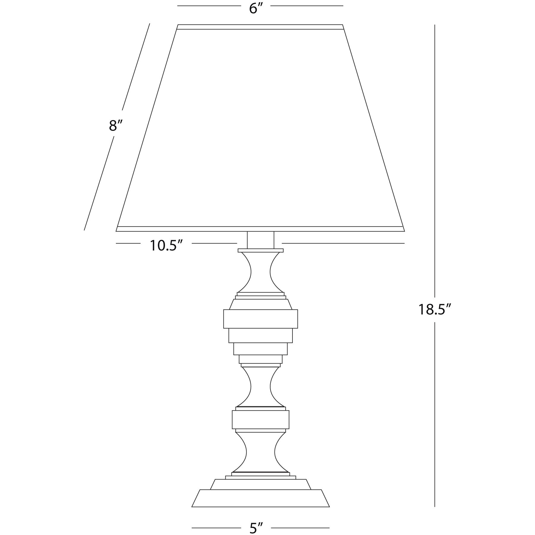 Arthur 18.38 inch 60 watt Polished Nickel Accent Lamp Portable Light