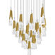 Kilt 25 Light 28 inch Aged Brass Multi-Light Pendant Ceiling Light