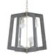 Lofty 6 Light 26 inch Silverado and Gray Foyer Chandelier Ceiling Light in Silverado/Grey Wood