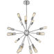 Flux 16 Light 24 inch Chrome Pendant Ceiling Light