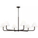 C&M by Chapman & Myers Fiona 6 Light 50 inch Aged Iron Chandelier Ceiling Light