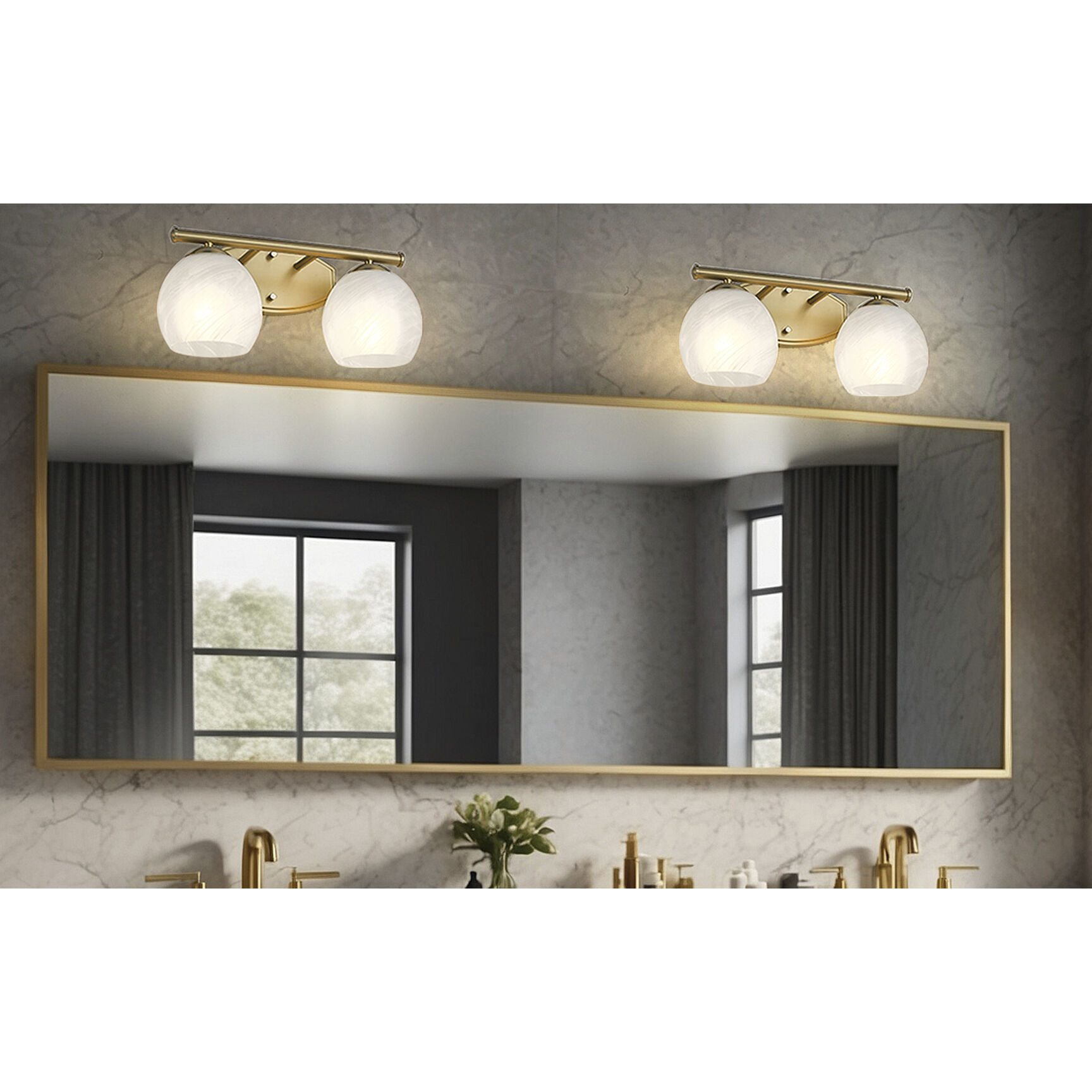 Colette Vanity Wall Light in Modern Gold
