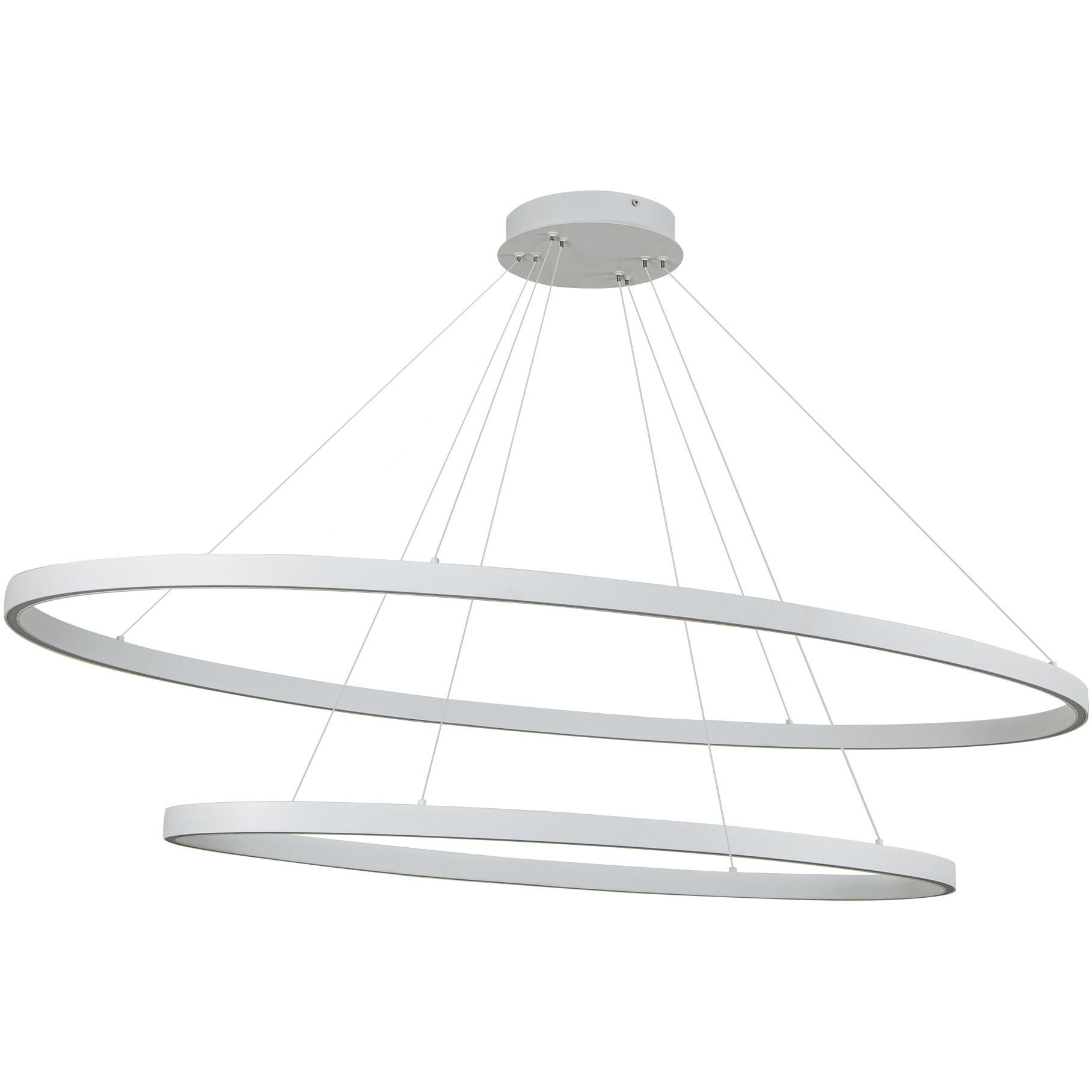 Ovale LED 28.25 inch White Chandelier Ceiling Light