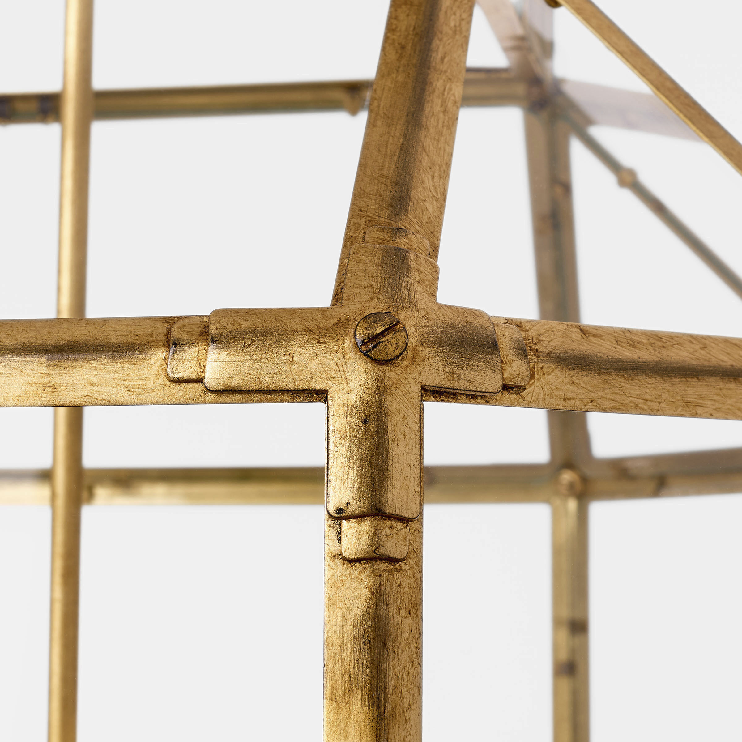 Suzanne Kasler Morris 3 Light 23.25 inch Gilded Iron Lantern Pendant Ceiling Light in Clear Glass, Large