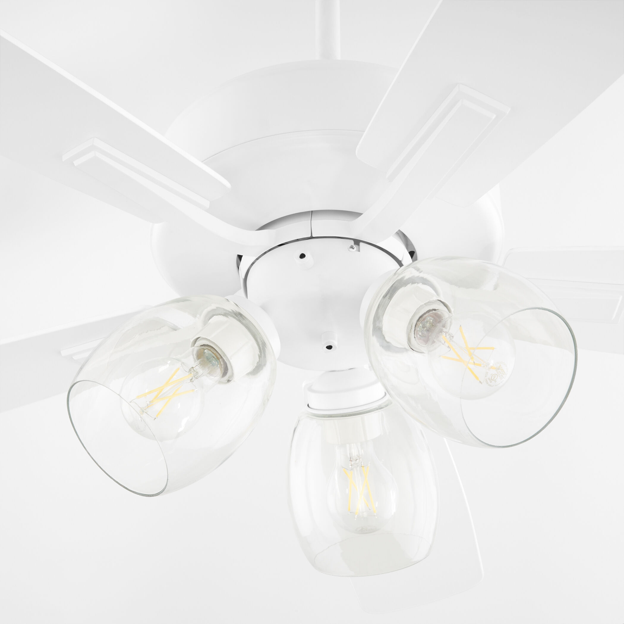 Ovation 52 inch Studio White with Studio White/Weathered Oak Blades Ceiling Fan
