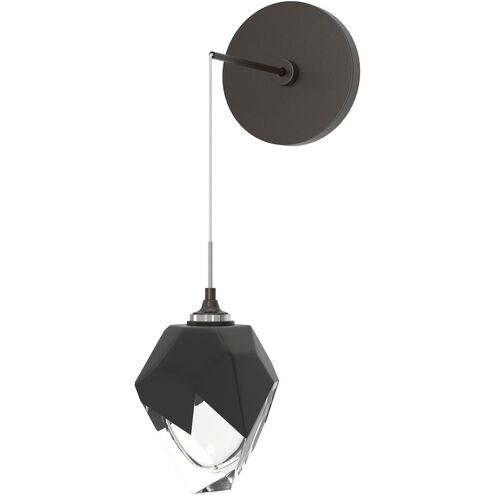 Chrysalis 1 Light 5.5 inch Oil Rubbed Bronze Sconce Wall Light in Black Crystal, Small