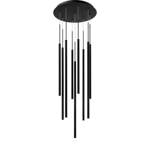 Viggo LED 17 inch Black Multi-Light Pendant Ceiling Light, dweLED