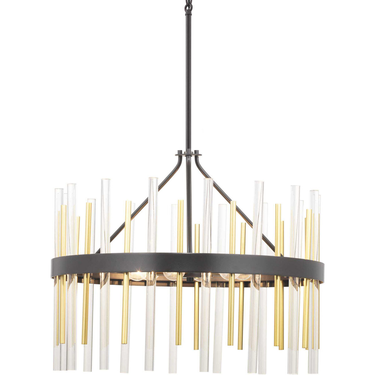 Orrizo 6 Light 24 inch Matte Black Chandelier Ceiling Light, Design Series