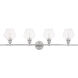 Gene 4 Light 38 inch Chrome Wall sconce Wall Light