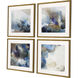 Abstract Blue and Beige and Brown and Turquoise Framed Art