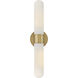 Nina Wall Mount Bath Wall Light in Lacquered Brass