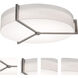 Apex 4 Light 33.33 inch Weathered Grey Flush Mount Ceiling Light in Linen White, Incandescent