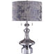 Zilar 30 inch 120 watt Chrome and Mirror and Smoke Table Lamp Portable Light