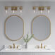 Lunden 3 Light 22 inch Modern Gold Bathroom Vanity Light Wall Light