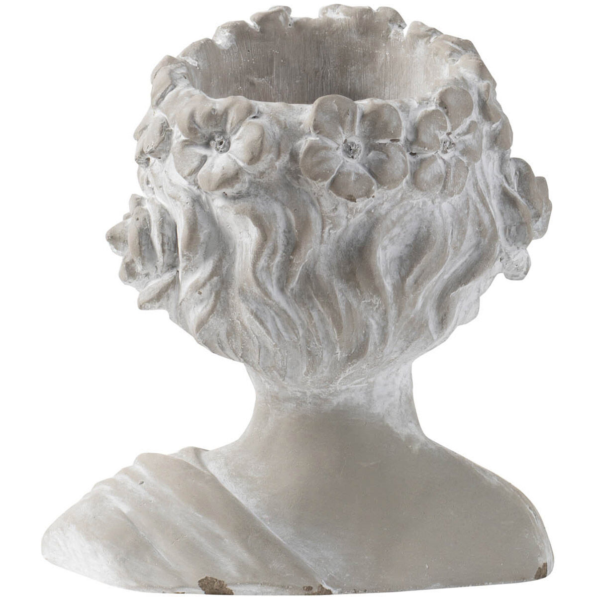 Garden Whitewash Stone Planter