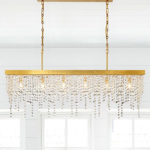 Winham 6 Light 49 inch Antique Gold Chandelier Ceiling Light