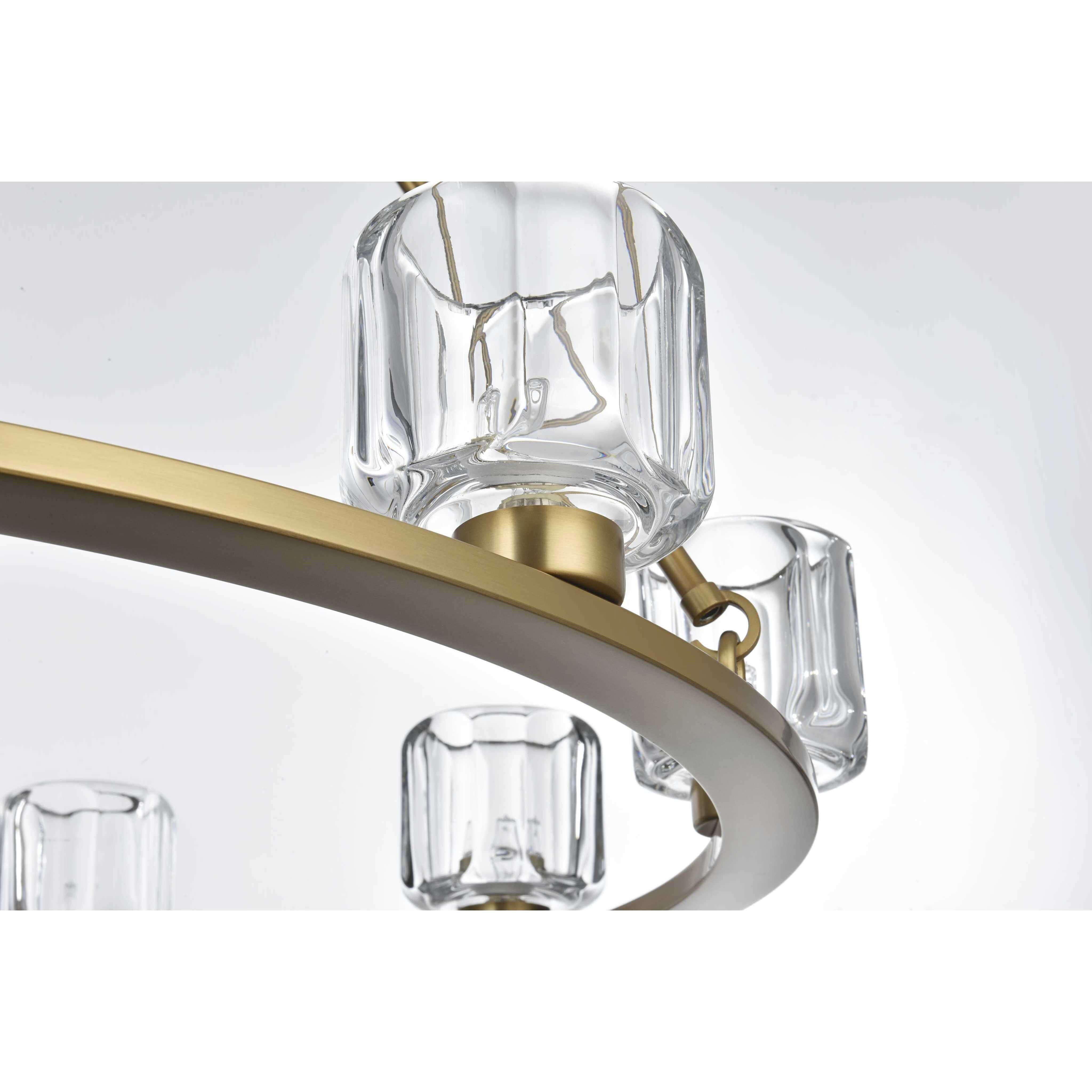 Cadence 9 Light 36 inch Satin Gold Chandelier Ceiling Light