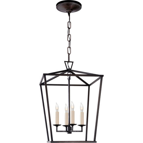 Chapman & Myers Darlana 4 Light 12.5 inch Aged Iron Lantern Pendant Ceiling Light, Small