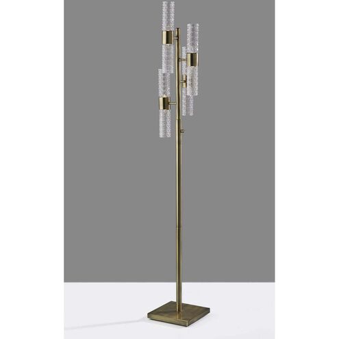 Harriet 67 inch 4.00 watt Antique Brass Floor Lamp Portable Light