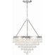 Calypso 6 Light 20 inch Polished Chrome Chandelier Ceiling Light