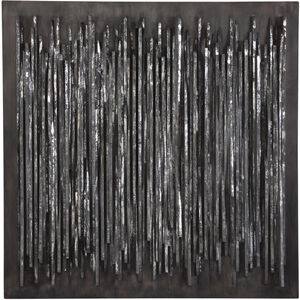 Emerge Fossil Gray with Silver Leaf Highlights Wooden Wall Decor