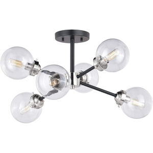 Orbit LED 25 inch Satin Nickel and Oil Rubbed Bronze Semi-Flush Mount Ceiling Light