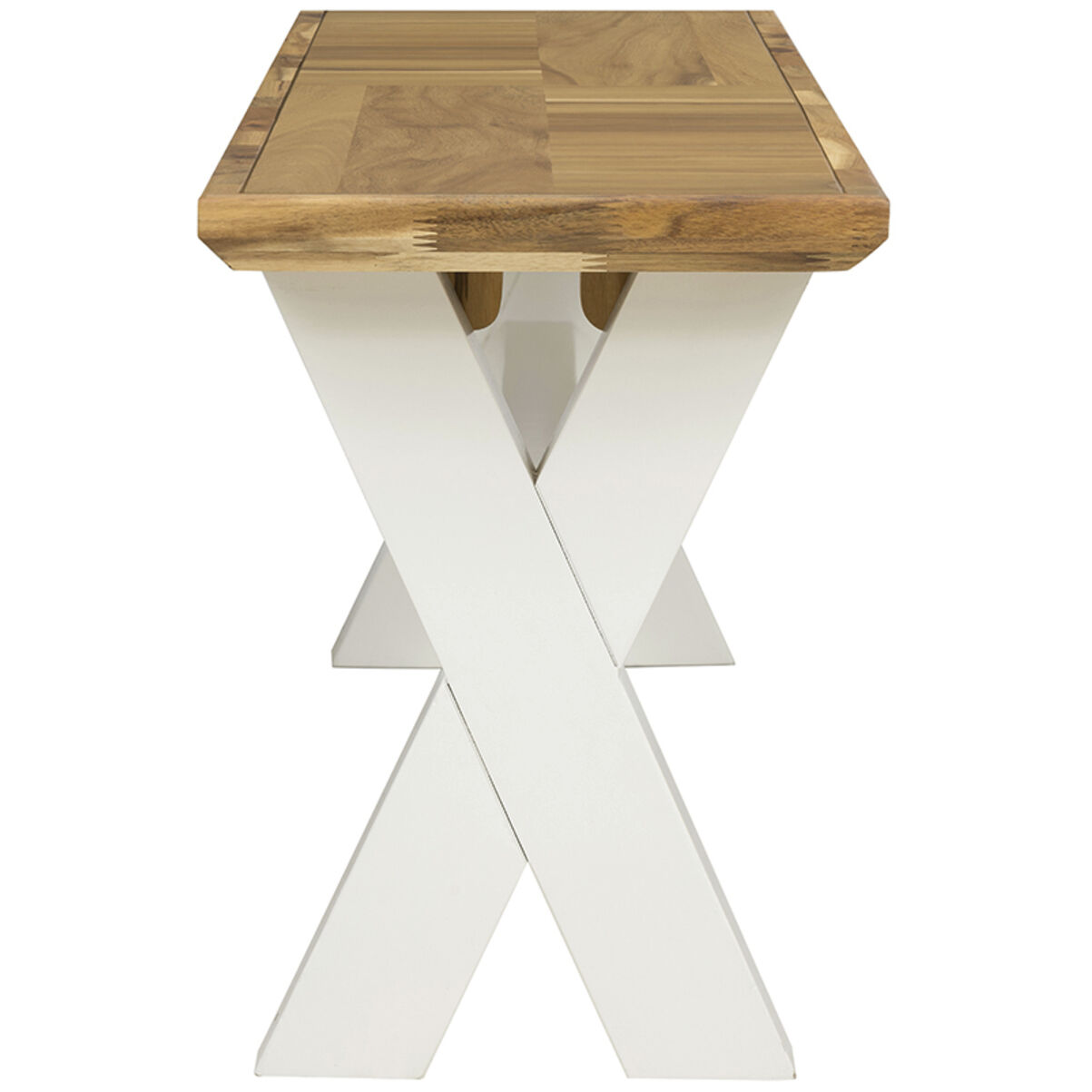 Anita White and Brown Bench