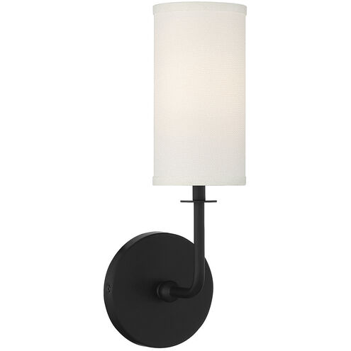 Powell 1 Light 5 inch Matte Black Wall Sconce Wall Light, Essentials