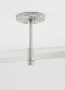 Ttrak Satin Nickel Track Direct-End Power Feed Canopy without Connector Ceiling Light
