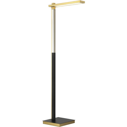 Sauvity 51.75 inch 24.00 watt Soft Brass and Coal Floor Lamp Portable Light