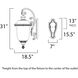 Carriage House VX 3 Light 31 inch Oriental Bronze Outdoor Wall Mount