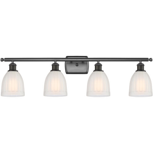 Ballston Brookfield LED 36 inch Oil Rubbed Bronze Bath Vanity Light Wall Light in White Glass, Ballston