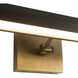 Gemma 25 watt 21 inch Vintage Brass Picture Light Wall Light in Matte Black