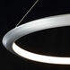 The Ring LED 36 inch Brushed Aluminum Chandelier Ceiling Light in 2700K, 36in.