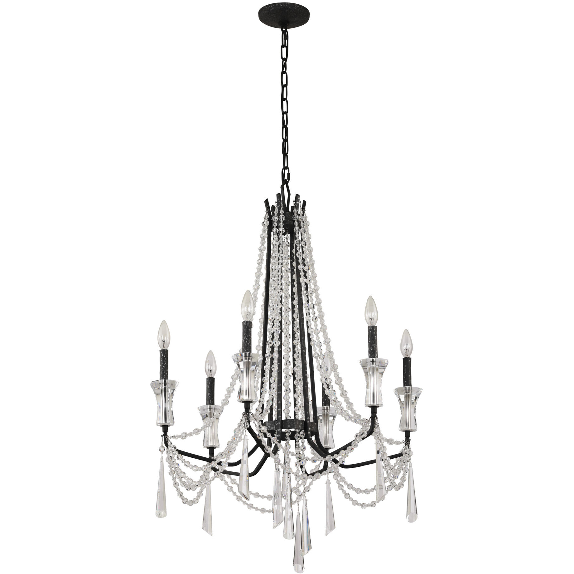 Barcelona 6 Light 27 inch Onyx Chandelier Ceiling Light