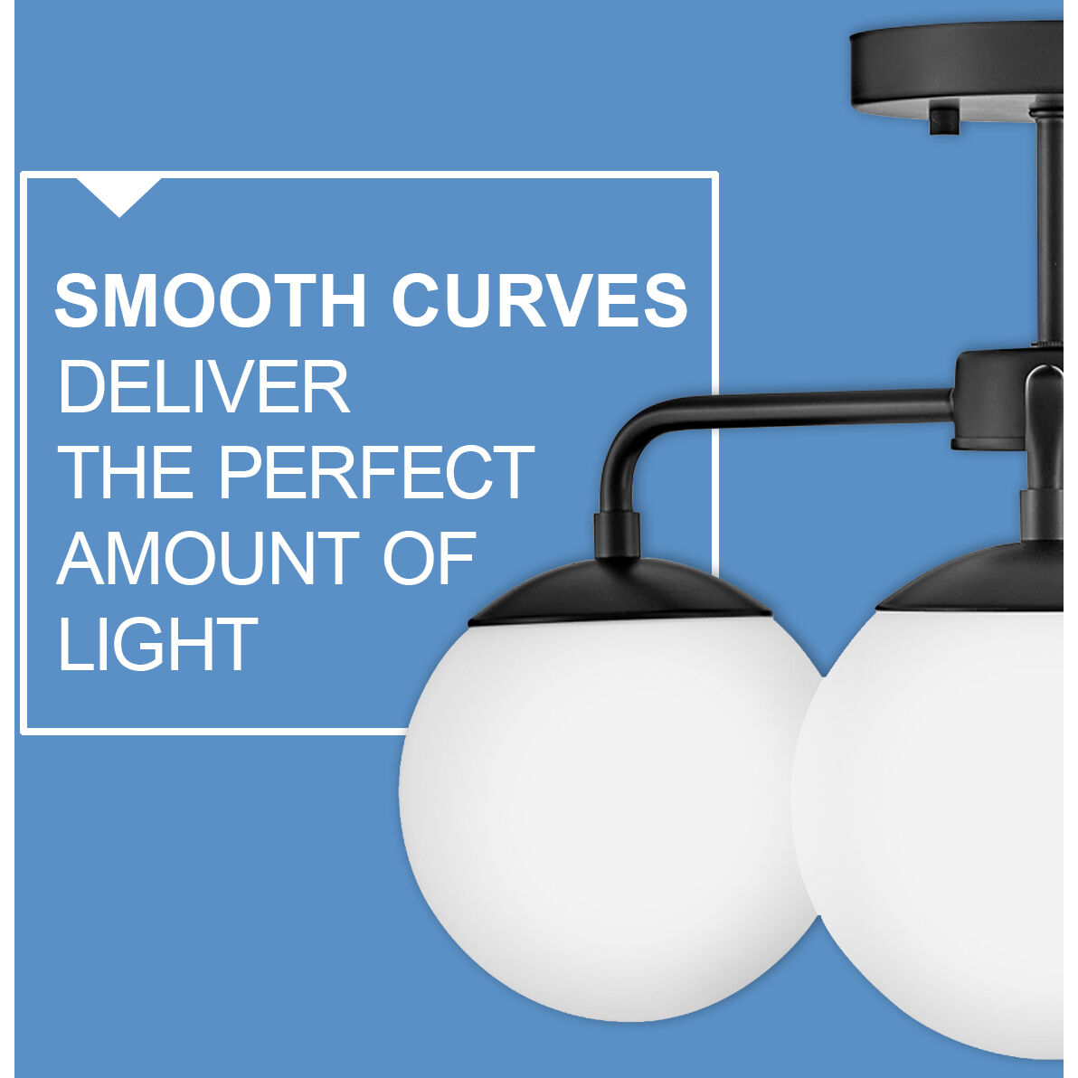 Julep LED 20 inch Black Foyer Light Ceiling Light, Semi-Flush Mount