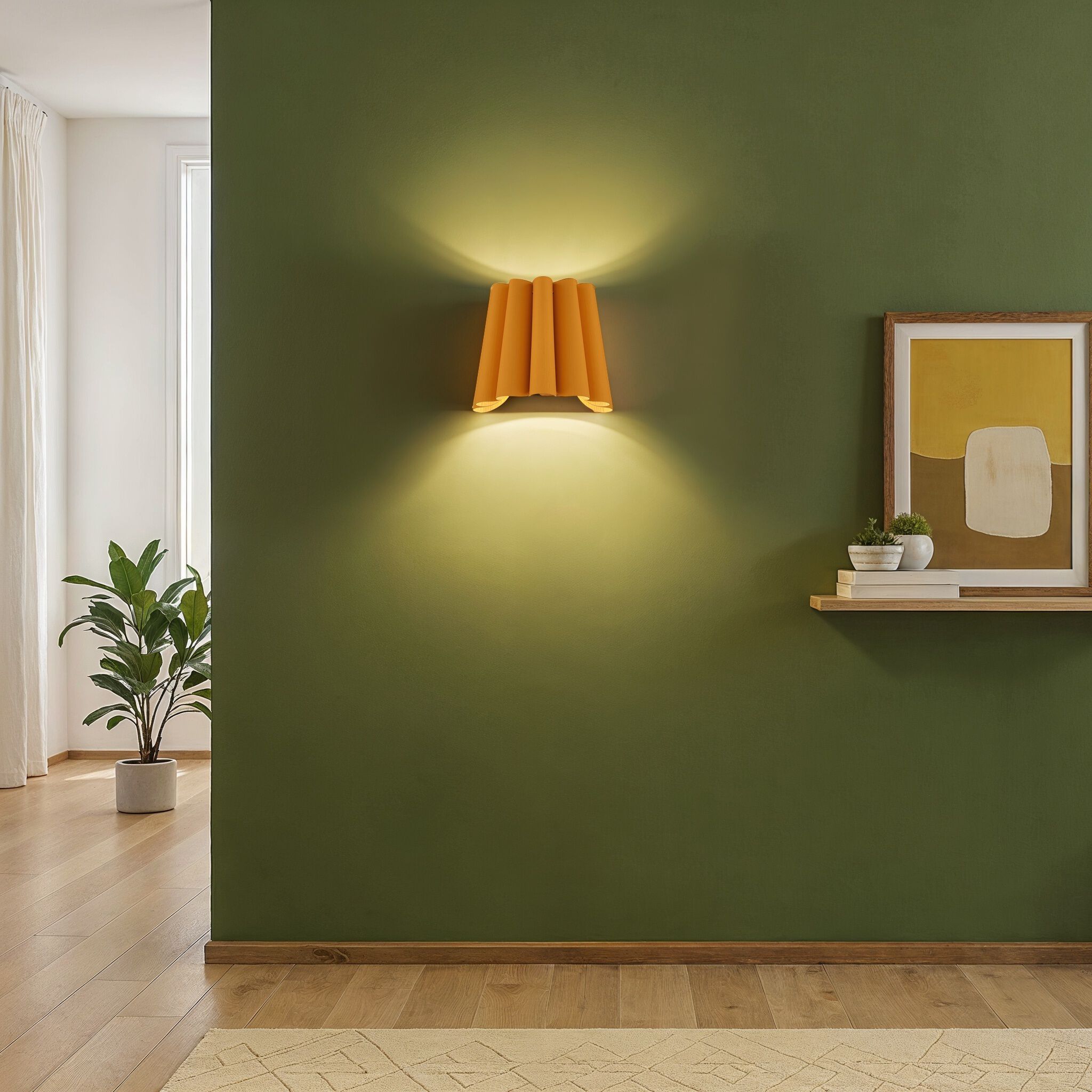 Renata 13.75 inch Ocher Wall Sconce Wall Light