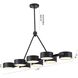 Canada LED 15 inch Black Chandelier Ceiling Light