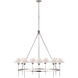 J. Randall Powers Hackney 9 Light 43.25 inch Polished Nickel Chandelier Ceiling Light in Natural Paper, Large
