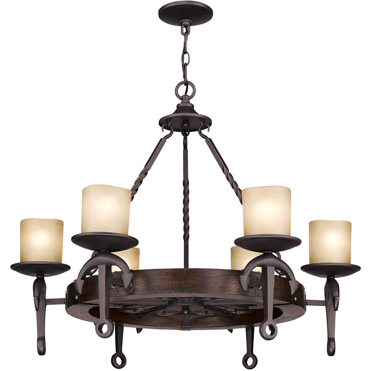 Cape May 6 Light 30 inch Olde Bronze Chandelier Ceiling Light